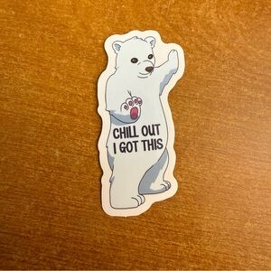 Polar Bear Sticker with Fun Text‎